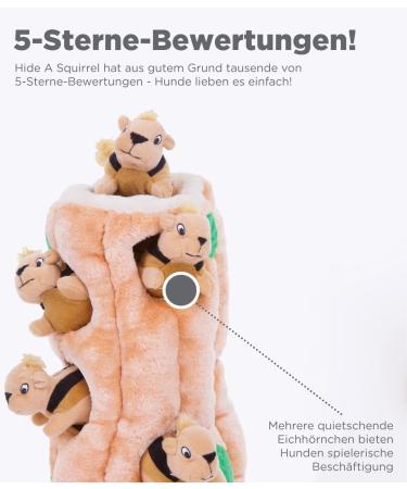 Outward Hound Kyjen Hide A Squirrel Jumbo Plush Dog Toy - 4-Piece Squeaky Toy for Dogs | International Shipping Available - Buy Online on GoSupps.com