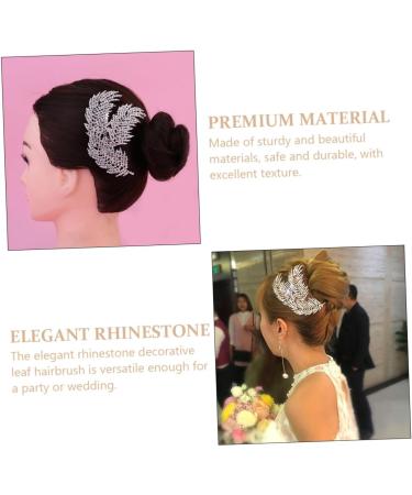 Didiseaon 1pc Wedding Hairpin Bridal Hair Accessories Hair Rhinestones Diamond Headpiece Mothers Day Side Combs Prom Headpiece Pearl Leaf Hair Comb Leaves Headgear Zinc Alloy Bride - Buy Online on GoSupps.com