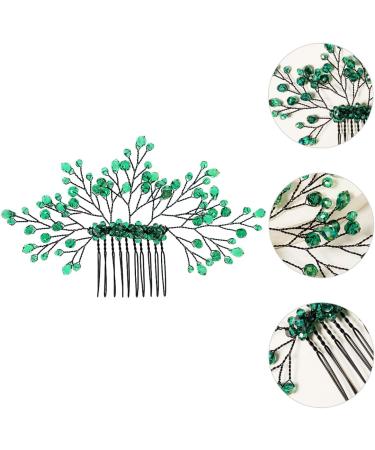 Ipetboom Green Branches and Leaves Hair Comb Rhinestone Hair Wedding D cor Bridal Hair Comb Bride Hair Clip Bride Wedding Hair Comb Styling Hair Clips Crystal Banquet Leaf Metal - Buy Online on GoSupps.com