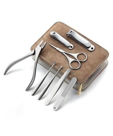 Nail Clippers Kit Fingernail Clipper Kit Nail Clipper Set Gift 8-Piece Needle-Nose Pliers Stainless Steel Suitable for Men and Women Travel Home Travel Nail Clippers (Color : C)