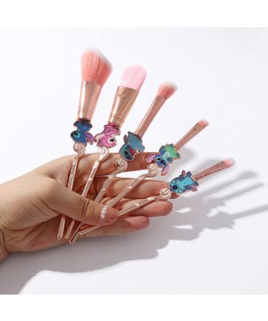 Interstellar Baby Makeup Brushes Set - 5Pcs Stitch Theme Brushes - Premium Synthetic Foundation & Eyeshadow Brush Set - Ideal Gift for Young Girls & Women - Pink - Buy Online on GoSupps.com