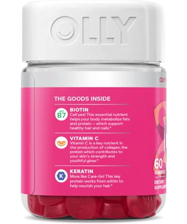 Olly Undeniable Beauty Hair  Skin & Nails Gummies with Biotin - 60 Count - Buy Online on GoSupps.com