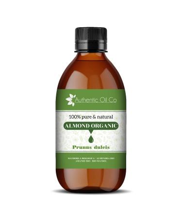 Pure and natural almond oil pure and natural for hair body skin aromatherapy base oil massage carrier oil vegan and animal test -free. (100 ml) 100 ml (1 Pack)