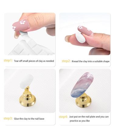 Acrylic Nail Display Stand Set - Training Fingernail Holder for Manicure Tools (Gold & Silver) | Perfect for Salons & DIY - Buy Online on GoSupps.com