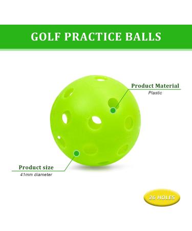 50 Pack Plastic Golf Balls - Limited Flight Practice Training Balls with Mesh Bag - Buy Online on GoSupps.com