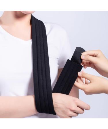 Adjustable Lightweight Arm Sling for Men & Women - Comfortable Support for Left/Right Injured Arm - N//C HSManLian - One Size Black - Buy Online on GoSupps.com
