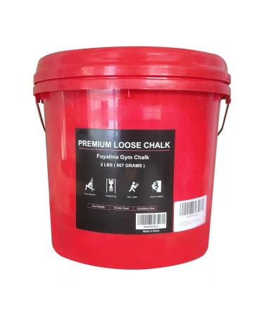Fuyatina 2LBS Bucket Loose Gym Chalk, Professional Climbing Chalk, Includes 2LBS Premium Chalk Powder 2 Chalk Bags, Multi-Purpose for Rock Climbing Chalk, Gym Chalk, Weight Lifting Chalk and Workouts 2.0 Pounds