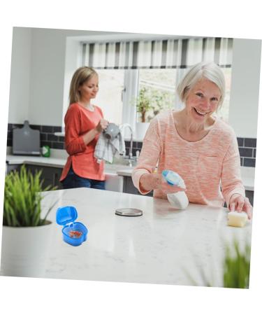 Lurrose 3 Series Press Box - Travel Case for Denture Prostheses Retainer & Wrong Teeth Holder - 10x9x7cm Blue - Buy Online on GoSupps.com