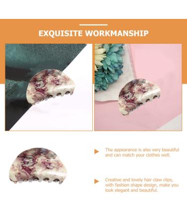 Acetate Hair Jaw Clips - White Purple Tortoise Shell French Hair Clamps for Women and Girls - Korean Style Hair Accessories - Set of 6 - Buy Online on GoSupps.com