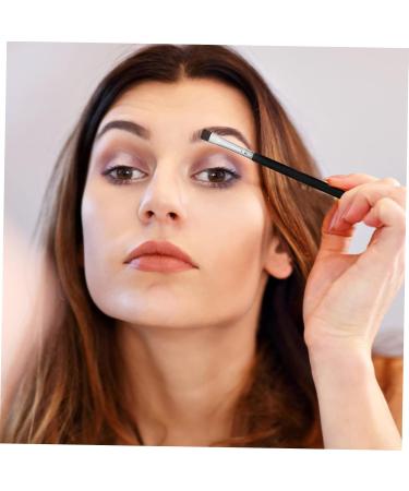 Baluue 12 Pcs Flat Eyebrow Brush Eyeliner Brush Cosmetics Tool Flat Concealer Brush Artificial Fiber Black - Buy Online on GoSupps.com