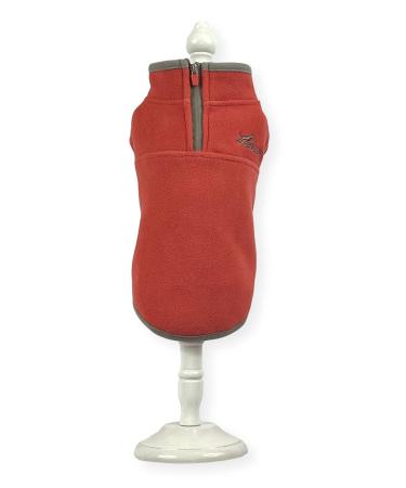 Dog Fleece Vest Jumper Sweater Coat for Small Breed Dogs Extra Thick (Large Orange and Grey) Large Orange and Grey