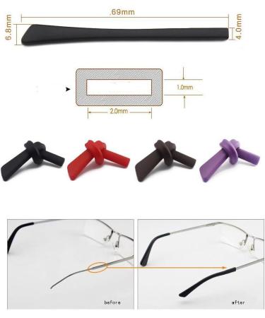 Premium Glasses Holder & Accessories | Non-Slip Ear Hooks Silicone End Tips & Spare Bars for Metal Glasses - Buy Online on GoSupps.com