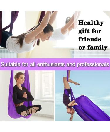 SAIVEN 10m Aerial Silks Equipment - Premium Yoga Swing Set  Aerial Yoga Hammock kit  Yoga Starter Kit  Aerial Dance Equipment(L: 10m x W: 2.8m) Gradient Pink - Buy Online on GoSupps.com