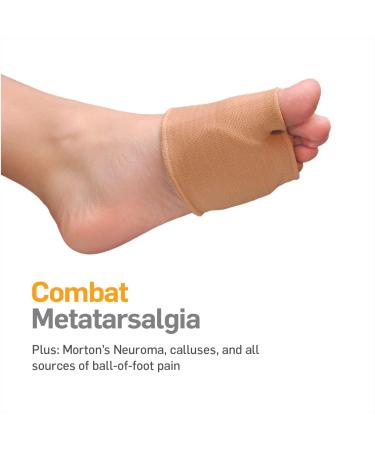 NatraCure Gel Metatarsal Pads - 1 Pair for Metatarsalgia Relief - Small/Medium Size - Ball of Foot Pain Cushion (Pack of 2) - Buy Online on GoSupps.com