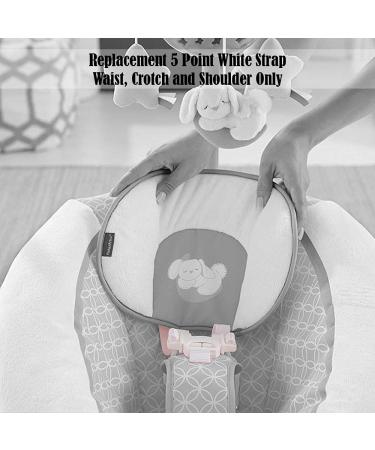 F-Price Replacement Part for Fisher-Price Cradle 'n Swing - 5 Point White Strap Set - Waist, Crotch, Shoulder - Compatible with Multiple Models - Buy Online on GoSupps.com