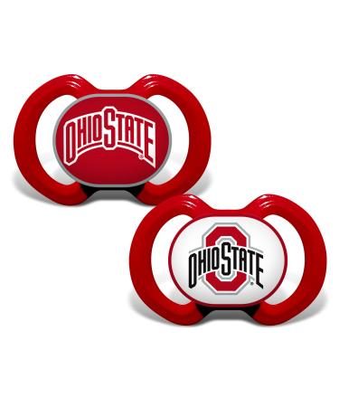 Baby Fanatic NCAA Ohio State Buckeyes Unisex OST212Gen. 3000 Pacifier 2-Pack - Ohio State University See Description See Description