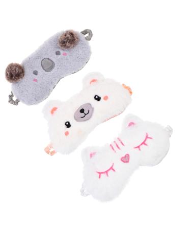 FOMIYES 15 Pcs Plush Eye Mask Plush Sleep Eye Masks Silk Hair Scrunchies Eye Shades Supple Eye Covers Kids Mask Light Satin Eye Cover Goggles at Night Girl Cotton