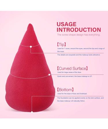 Sponge Cushion Puffs Makeup Sponge Blender Foundation Beauty Tool Powder Puff with Screw Shape Face Makeup Loose Powder Cushion Makeup Sponge for Contouring Under Eyes and Corners - Buy Online on GoSupps.com