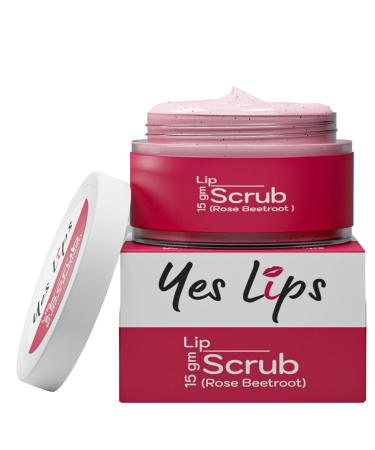 Lips Rose Beetroot Lip Scrub Balm For Brightening Pink Baby Like Lips For Men & Women Enriched With Rose Beetroot Extract & Jojoba Oil (15 gm)
