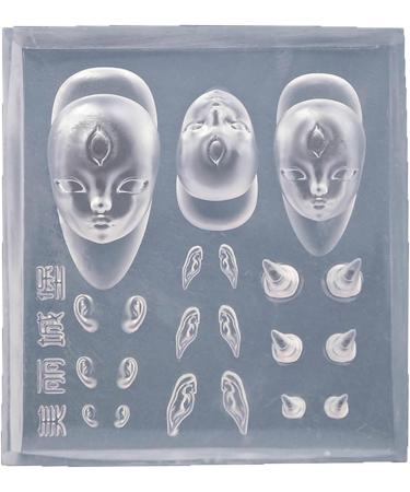 MCAORI Elf Ear Nail Stamping Templates Elf Doll Nail Art Molds Devil Horns DIY Nail Carving Mold Gift for Nail Art Enthusiasts - Buy Online on GoSupps.com