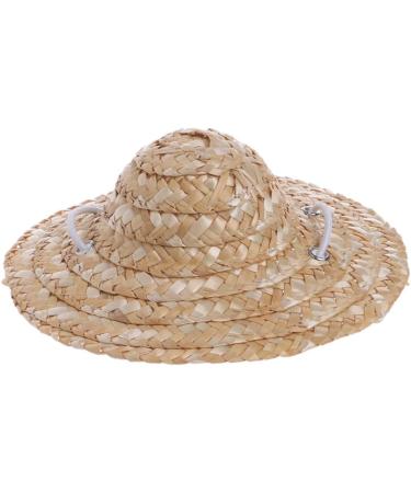 Affordable Adjustable Straw Hat for Small Dogs & Hamsters - Under $5 Pet Costume Accessory - Buy Online on GoSupps.com
