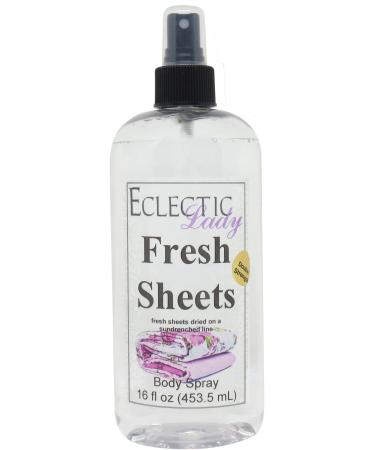 Fresh Sheets Body Spray (Double Strength) 16 ounces Body Mist for Women with Clean Light & Gentle Fragrance Long Lasting Perfume with Comforting Scent for Men & Women Cologne with Soft Subtle