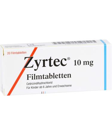 Buy Zyrtec 10 mg Film-Coated Tablets - 20 Hour Allergy Relief | Fast International Shipping - Buy Online on GoSupps.com