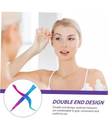 Healeved 1 Set Eyebrow Trimming Clip Eyebrow Tweezers for Women Professional Double-end Eyebrow Tweezers Precision Tweezer for Eyebrows Metal - Buy Online on GoSupps.com