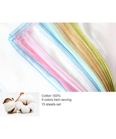 Angel-In-Moms 15 Pack Natural Cotton Soft Muslin Gauze Face Towels 14x14 inch - Reusable Makeup Remover Cloths & Bath Towels (White) - Buy Online on GoSupps.com