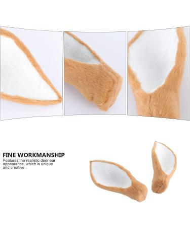 VALICLUD 1 Pair artificial deer ears reindeer ears fawn ears headband ear headband deer cosplay ears christmas elk headband DIY deer ears Elf Ears Fake Ear Tips child hair earrings plastic Coffee - Buy Online on GoSupps.com