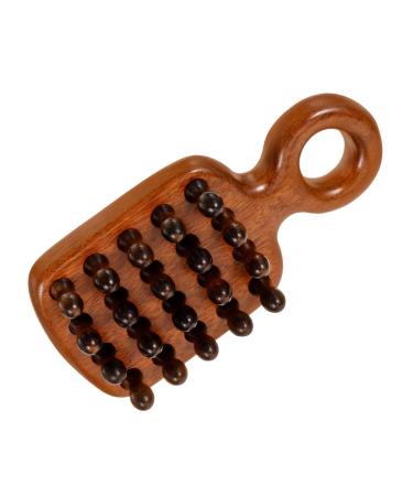 Bcoath riddone degradation ridge scalp massage comb wooden hair ridge wide tooth comb portable massage comb hair pimple hair comb for curly hair wooden ridge 12.50x6.00cm brown