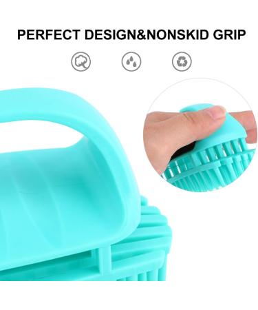 Goohochy Silicon Shampoo Brush for Women - Scalp Massager & Hair Cleaning Device - Blue 10.5x7x5.5cm - Ideal for Head Massage & Laundry Collector - Buy Online on GoSupps.com