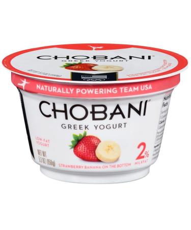 Chobani Strawberry Banana on the Bottom Low Fat Greek Yogurt, 5.3 Ounce -- 12 per case
