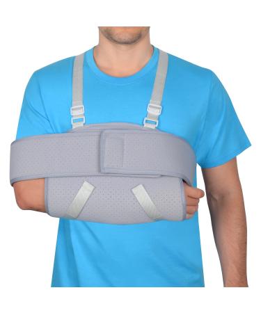 Supegear arm loop shoulder adjustable arm loop rotator cuff Brace comfortable shoulder support brace for broken wrist elbow arm mutual shoulder men women gray