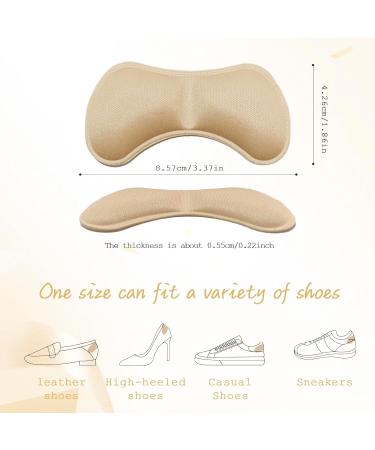 Heel Grips for Loose Shoes | Premium Inserts & Cushions | Prevent Slipping & Blisters | Multicolor Beige & Black - Buy Online on GoSupps.com