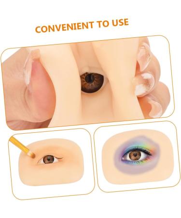 DOITOOL Practical Eye Skin 2 sets Eye Simulated Up Portable Thick Makeup Fake Professional Skin Board Training of Eyeshadow 6.9x5.2cmx2pcs Assorted Colorx2pcs - Buy Online on GoSupps.com