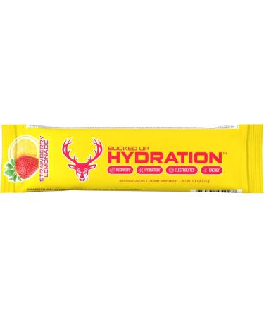 Bucked Up Hydration - Strawberry Lemonade | Electrolyte and Hydration Powder Drink Mix | 18 Packs (18 Servings) - Buy Online on GoSupps.com