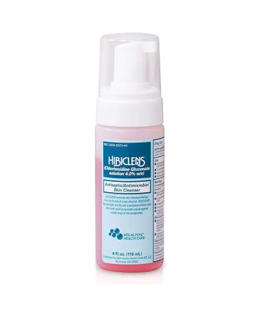 Hibiclens Antiseptic Antimicrobial Skin Cleanser 4oz Foam Pump 4 Fl Oz (Pack of 1)