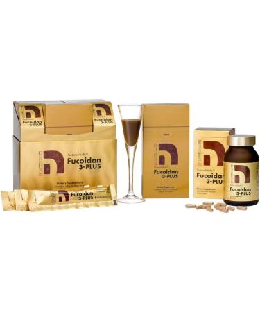 NatureMedic Fucoidan 3-Plus Brown Seaweed Immunity Supplement with Three Types of High Purity Fucoidan Organic Mekabu Fucus Mozuku Agaricus 160 Vegetable Capsules Made in Japan (1 Bottle) - Buy Online on GoSupps.com