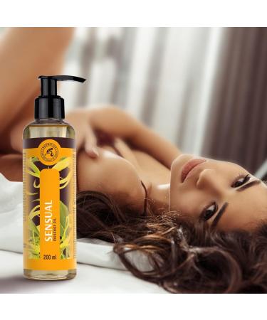 Sensual Massage Oil 200ml - 100% Natural Ylang Ylang & Jojoba - Exciting Fragrance for Partner Massages - Natural Cosmetics - Buy Online on GoSupps.com