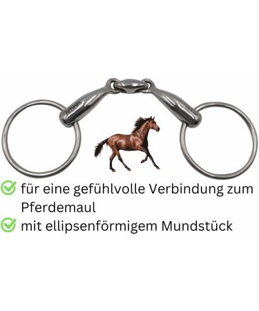 AMKA Double Broken Snaffle Bit - 18mm Stainless Steel 65mm Rings Fits Up to 17.5cm | Premium Equestrian Gear for International Shipping - Buy Online on GoSupps.com