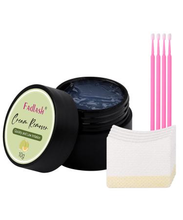 Fadlash Eyelash Extension Remover 10G Cream Lash Extension Remover Dissolves Powerful Eyelash Glue Remover Low Iritation Eyelash Remover for lash Extensions lash glue remover for sensitive skin