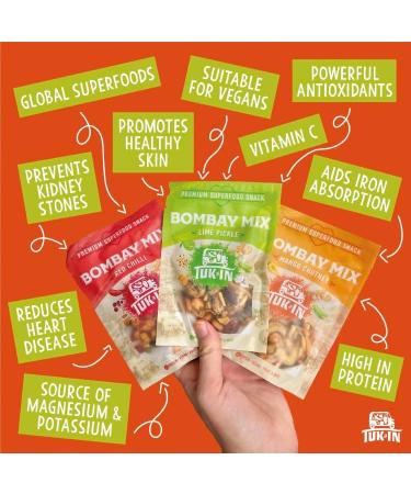 Mango Chutney Superfood Bombay Mix Case of 9 | Vegan Healthy Snack | Source of Magnesium - Buy Online on GoSupps.com