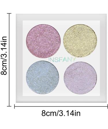 Highlight Eyeshadow Palette 4-Color Long Lasting Eye Shadow Powder Palette | Beauty Makeup For Wedding Travel Dating And Daily Life Pochy - Buy Online on GoSupps.com