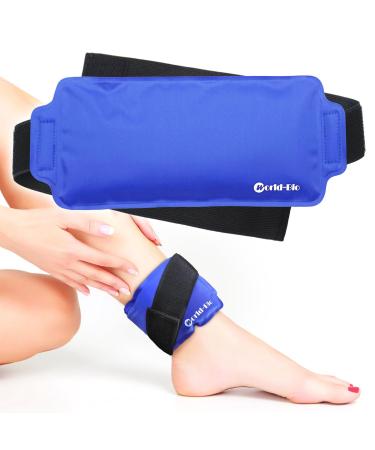 World bio Small cooling pads gel cooling cushion for injury reusable cooling pack for wrist knee ankle head cold warm compress Coolpack for arthritis swelling pain relief-24x12cm 1 piece (1 Pack)