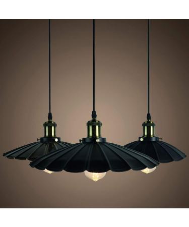 Industrial Metal Retro Pendant Light | Vintage Umbrella-Shaped Fixture for Restaurants Halls and Kitchens | Adjustable Cord Length | Durable Decor - Buy Online on GoSupps.com