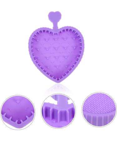 Angoily Makeup Brush Cleaning Pad Makeup Brush Cleaning Tool Limpiador De Brochas De Maquillaje Heart Brush Cleaner Pad Makeup Pallete Eye Shadow Brush Silica Gel Purple Foldable - Buy Online on GoSupps.com
