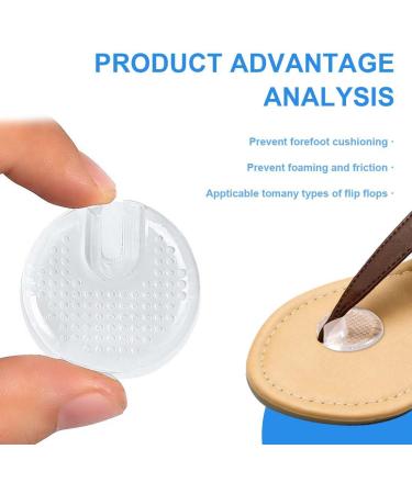 Kgduyc Silicone Toe Protection Flip Flops - 2 Pairs Gel Sandals for Men & Women | Clear Comfort & Support - Buy Online on GoSupps.com