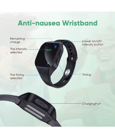 RAPHARY Anti-Nausea Wristband - Motion Sickness Relief Bands Sea Bracelet for Dizziness - Black-X - Buy Online on GoSupps.com