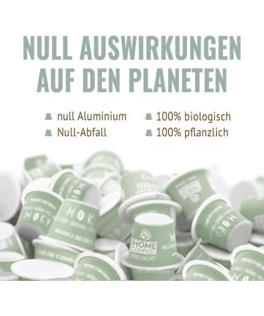 MOKA 10 Capsules 100% Pure Organic Ethiopian Arabica - Compatible with Nespresso Capsule Machines - Intensity 8 - Biodegradable and Home Compost - Espresso and Lungo - Roasted in France - Buy Online on GoSupps.com